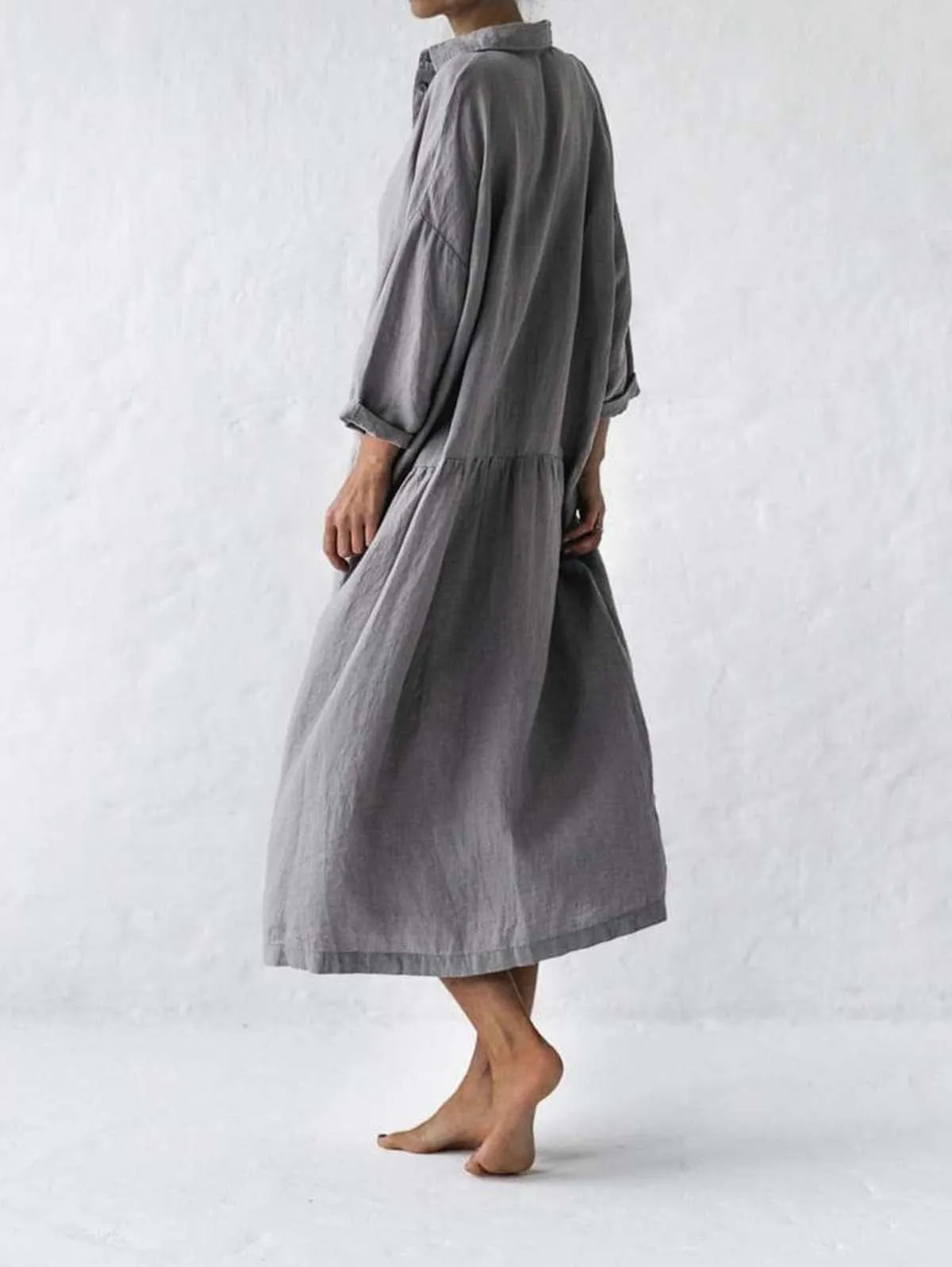 Women's Minimalism Oversized Shirt Dress