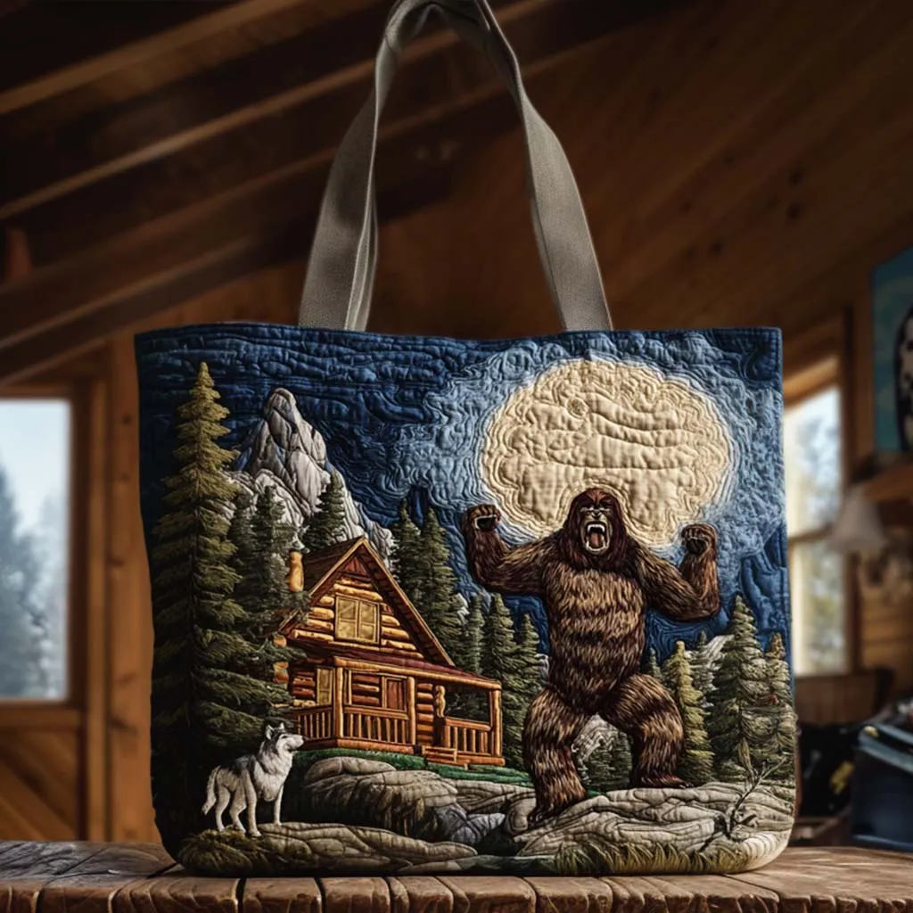 Bigfoot Quilted Tote Bag