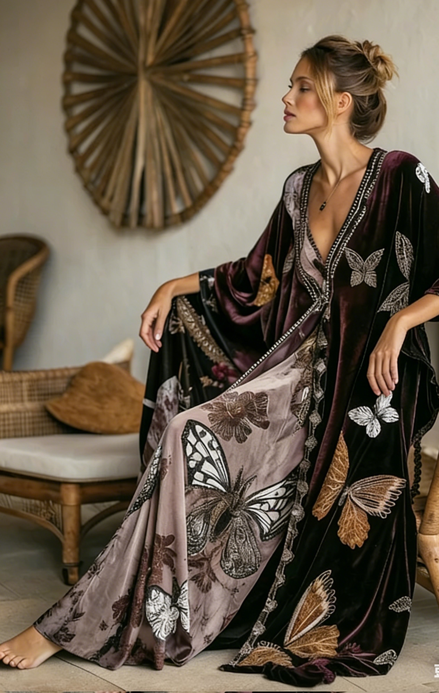 Women's autumn and winter velvet two-piece suit