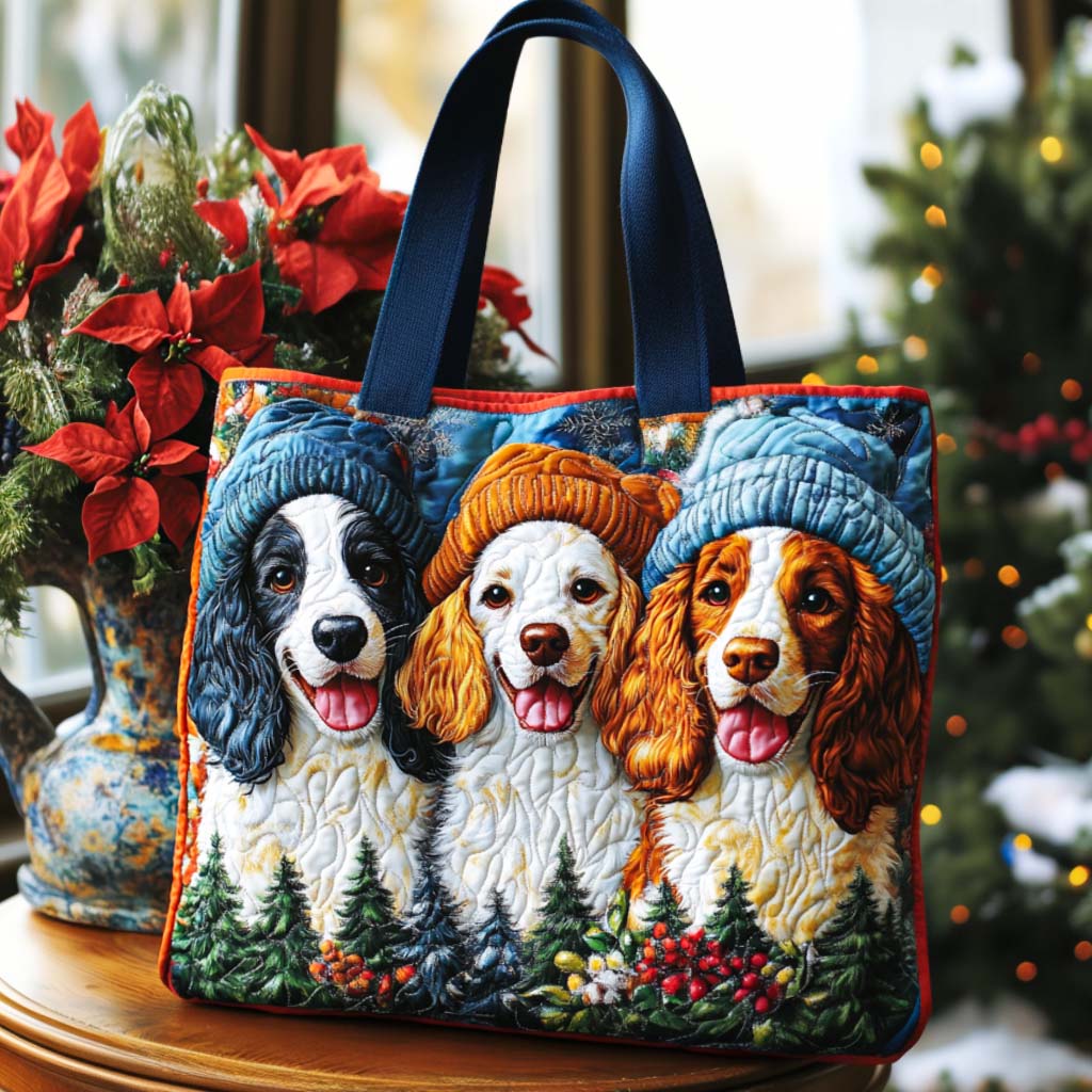 Spaniel Quilted Tote Bag