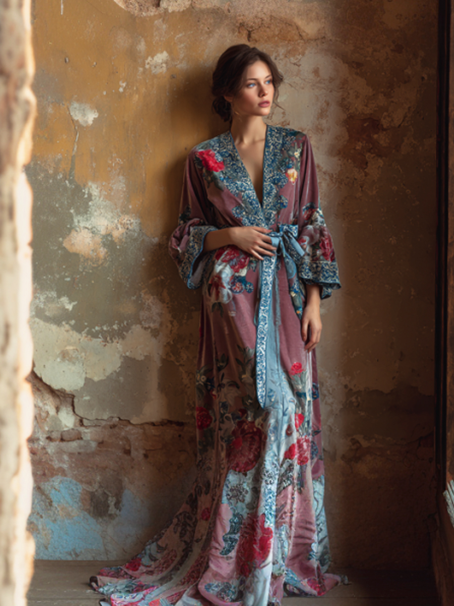 Autumn & Winter Elegant Flannel Robe (Including Belt)