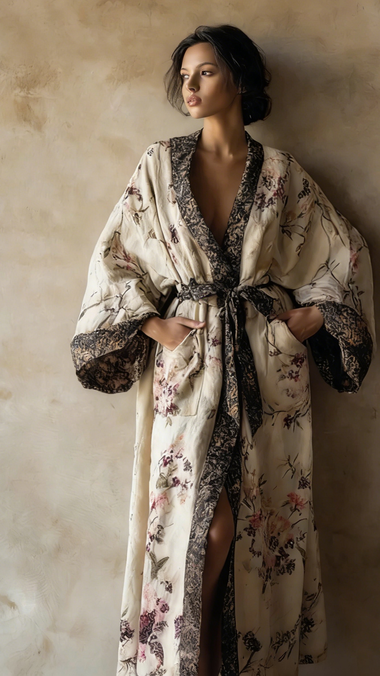 Women's Autumn and Winter Cotton Velvet Blended Robe (With Belt)