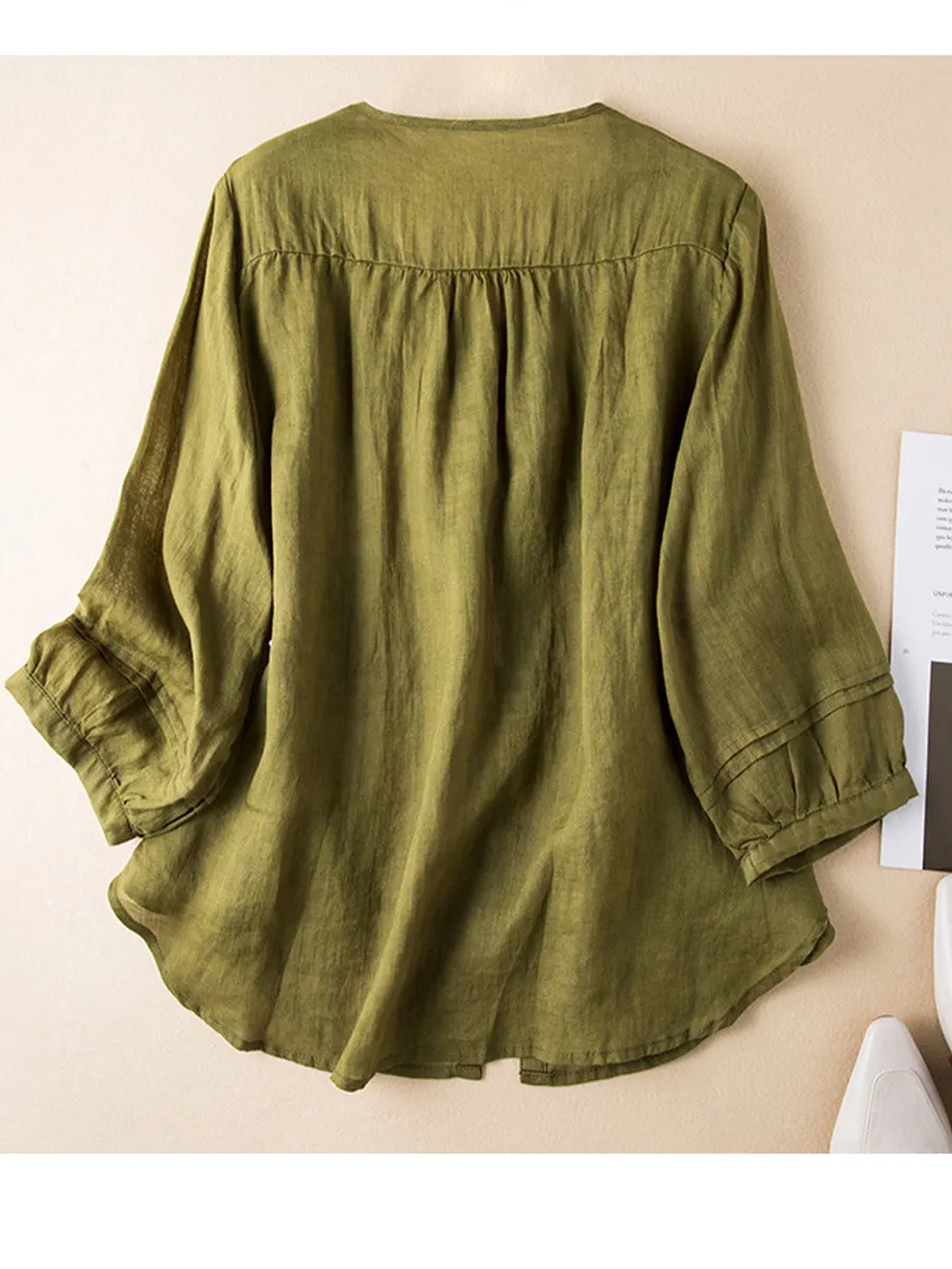 Cotton & Linen Casual Loose Shirt