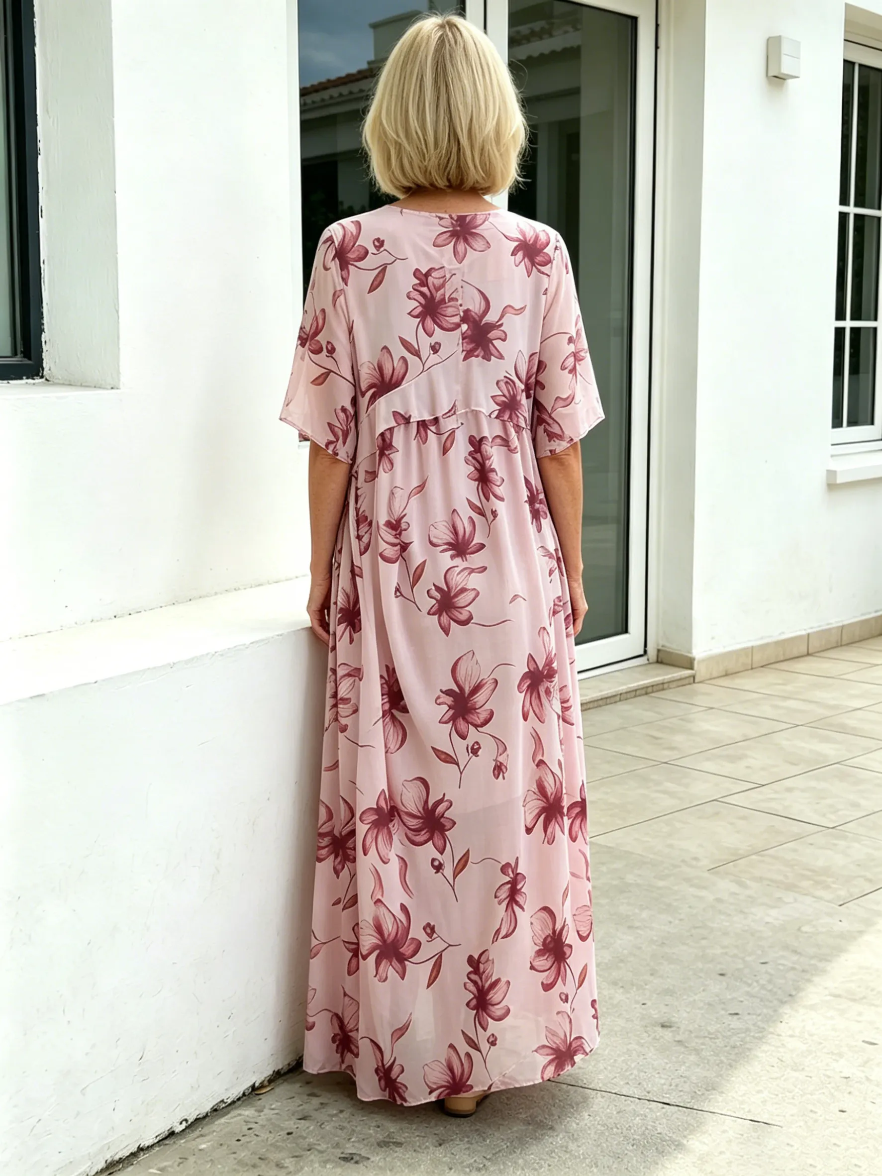 Blush Floral Maxi Dress
