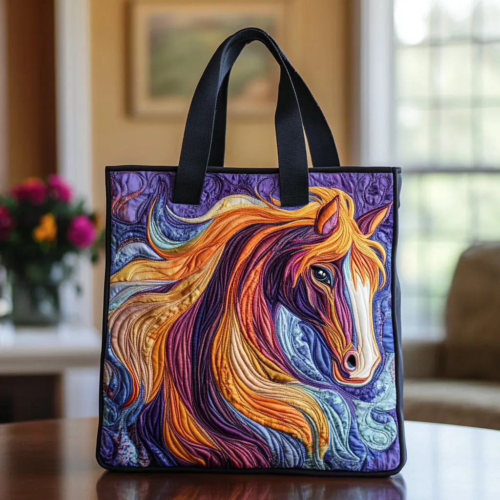 Horse Quilted Tote Bag