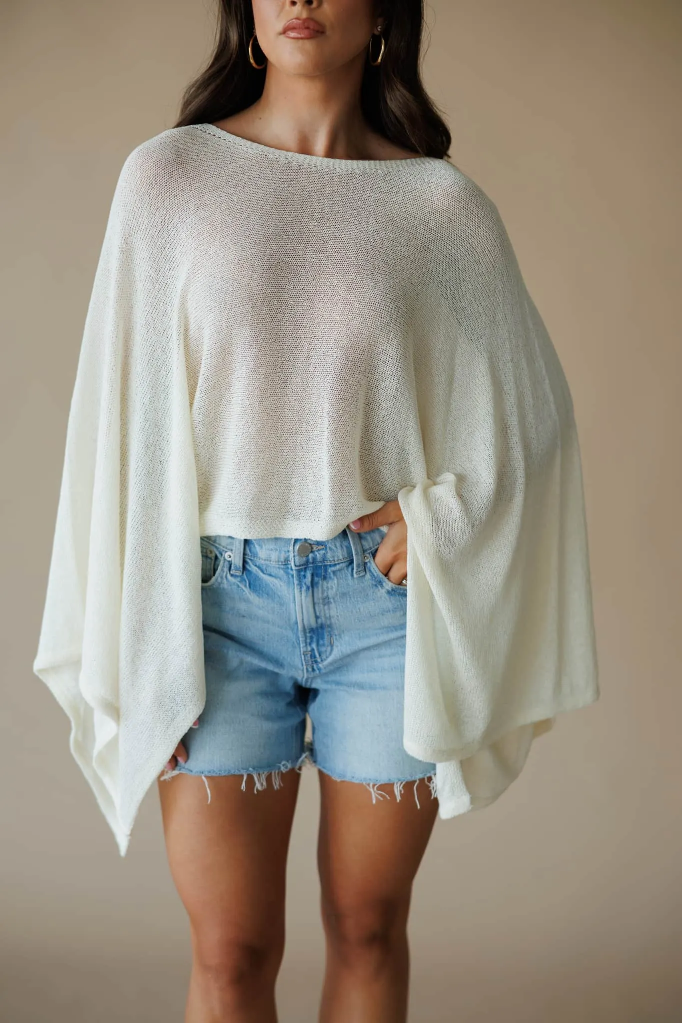 Knit Pancho Top