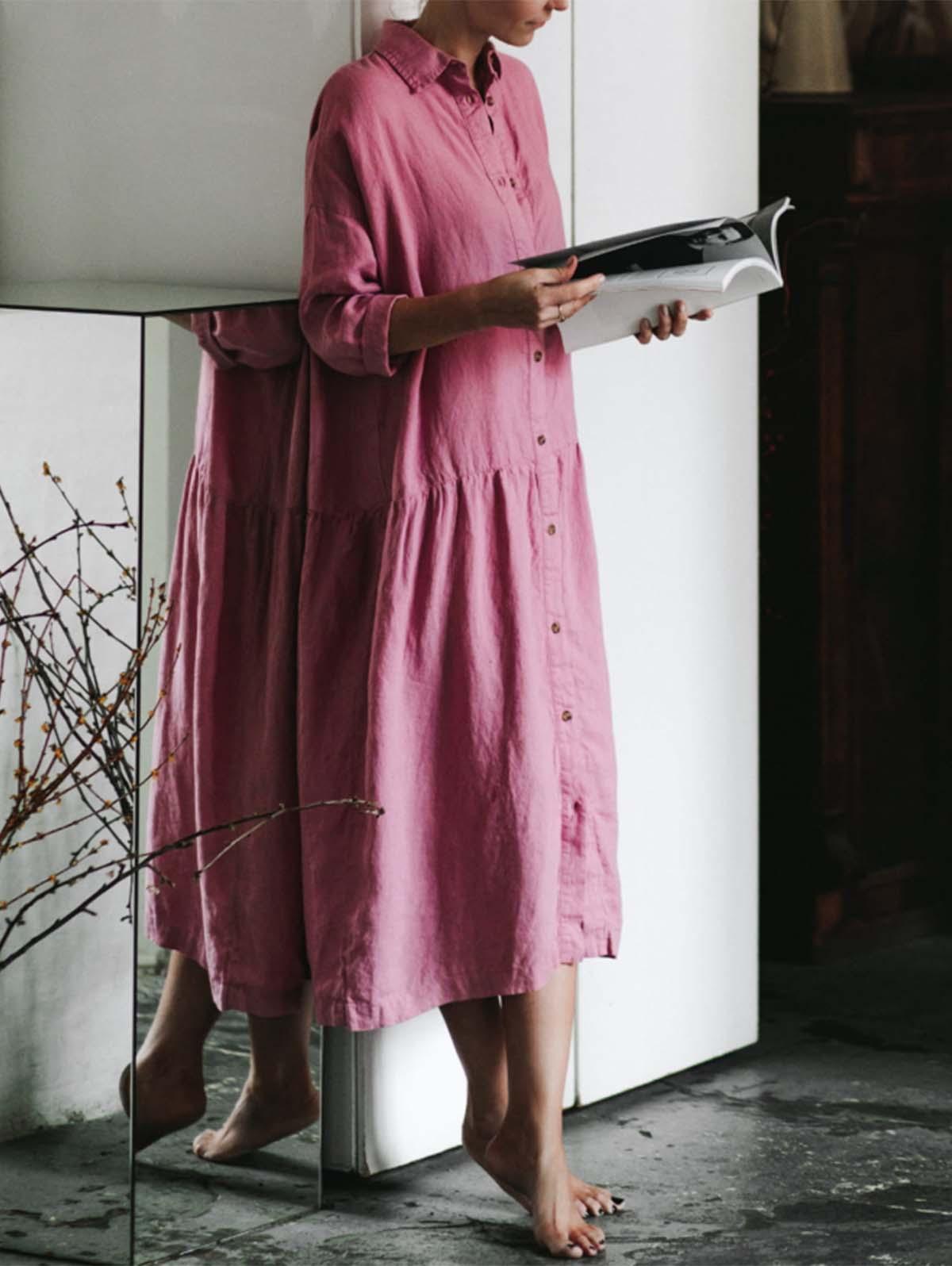Women's Minimalism Oversized Shirt Dress