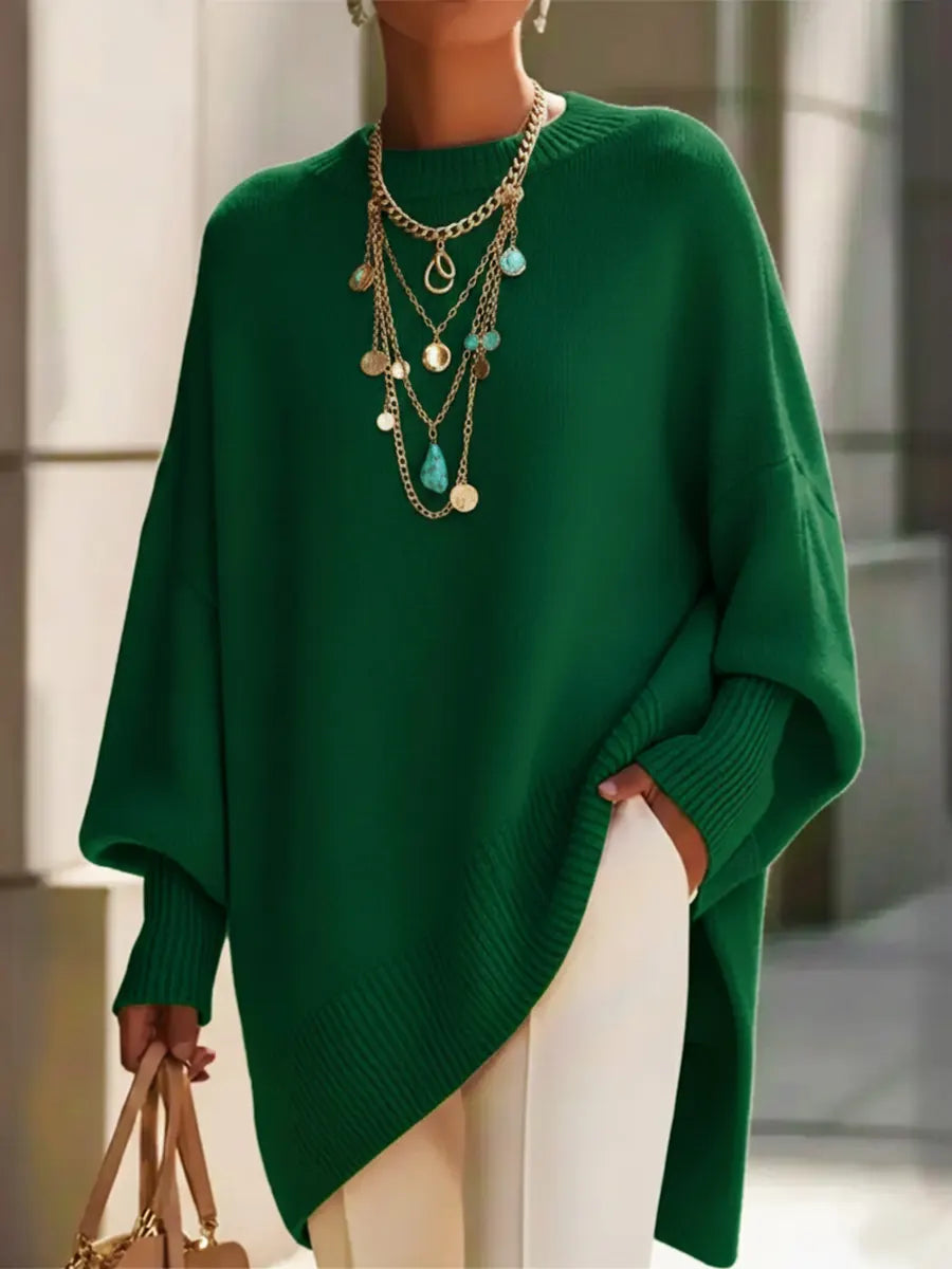 Cozy Loose Asymmetrical Hem Sweater