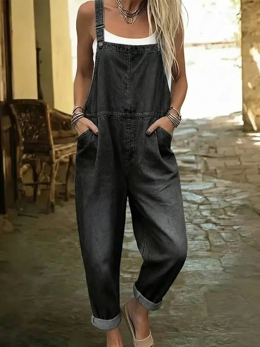 Casual & Cotton Denim Jumpsuit