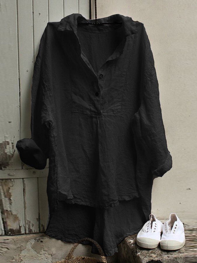 Casual Loose Cotton Linen Shirt