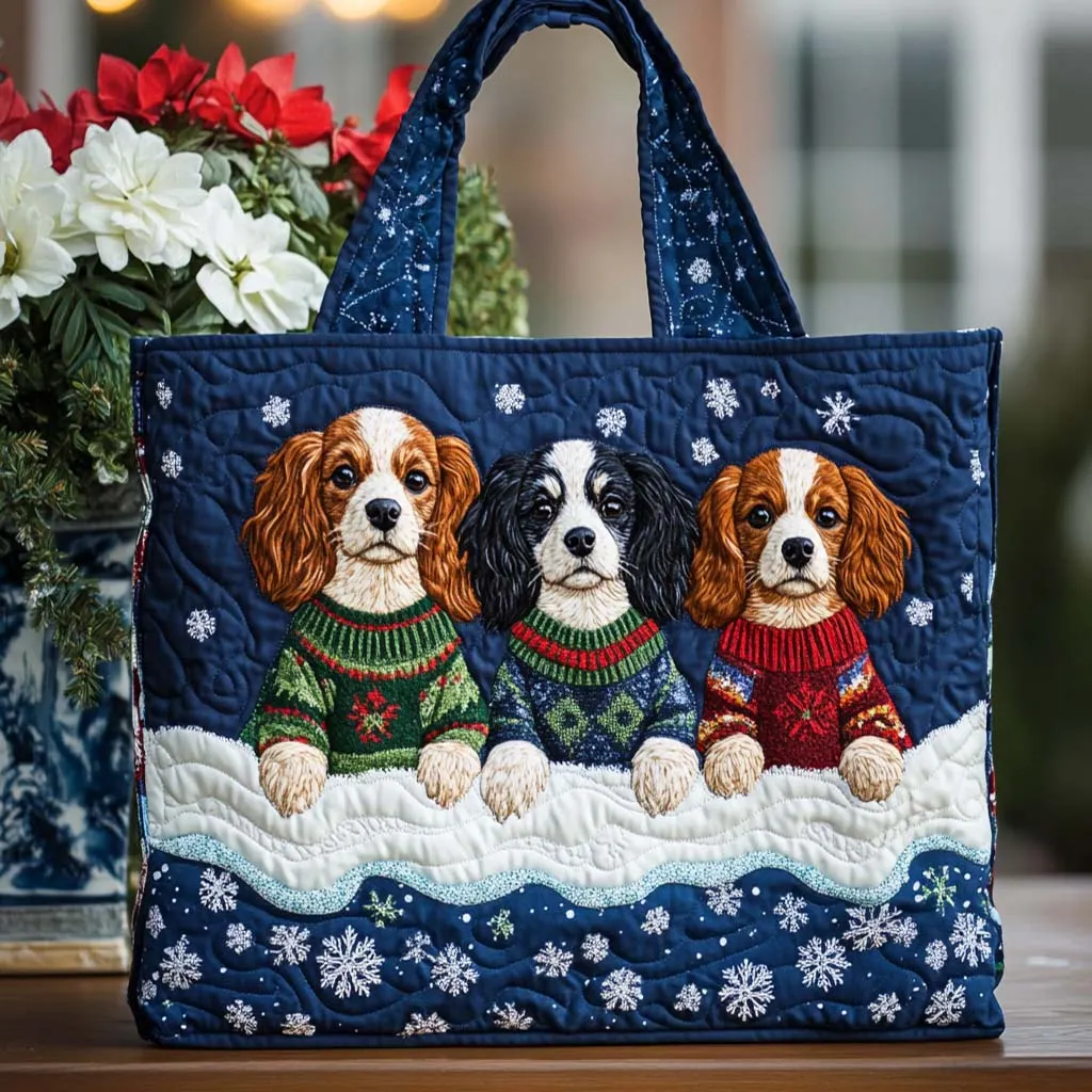 Spaniel Quilted Tote Bag