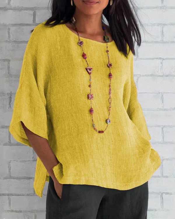 Casual Summer Linen Shirts Tops