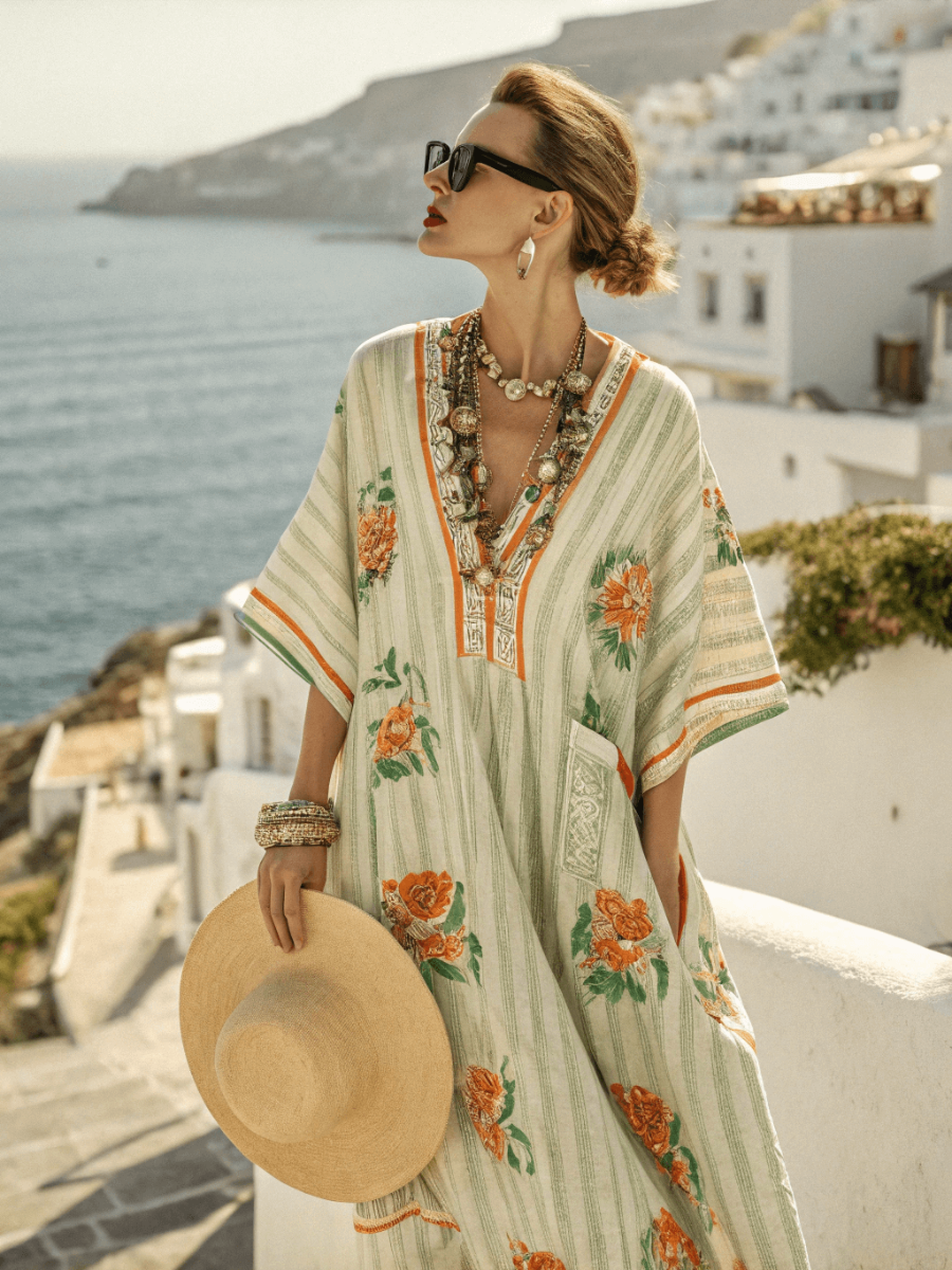 Women's Linen Solid Color Loose Dress