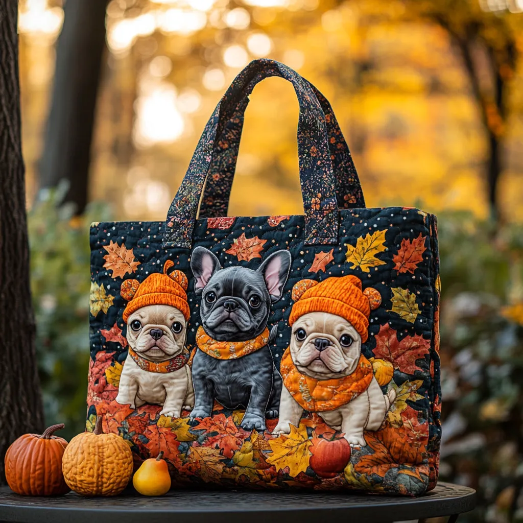 French Bulldog Quilted Tote Bag