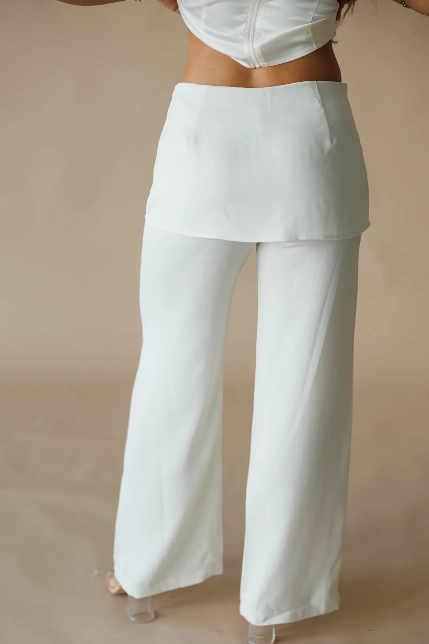 Overlapping Mini Skirt Pant