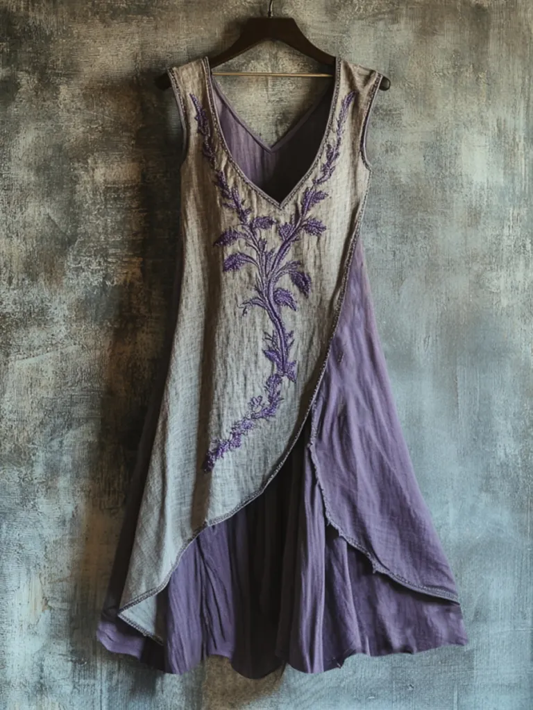 Vintage Celtic Knot With Lavender Art Pattern Tank Dress