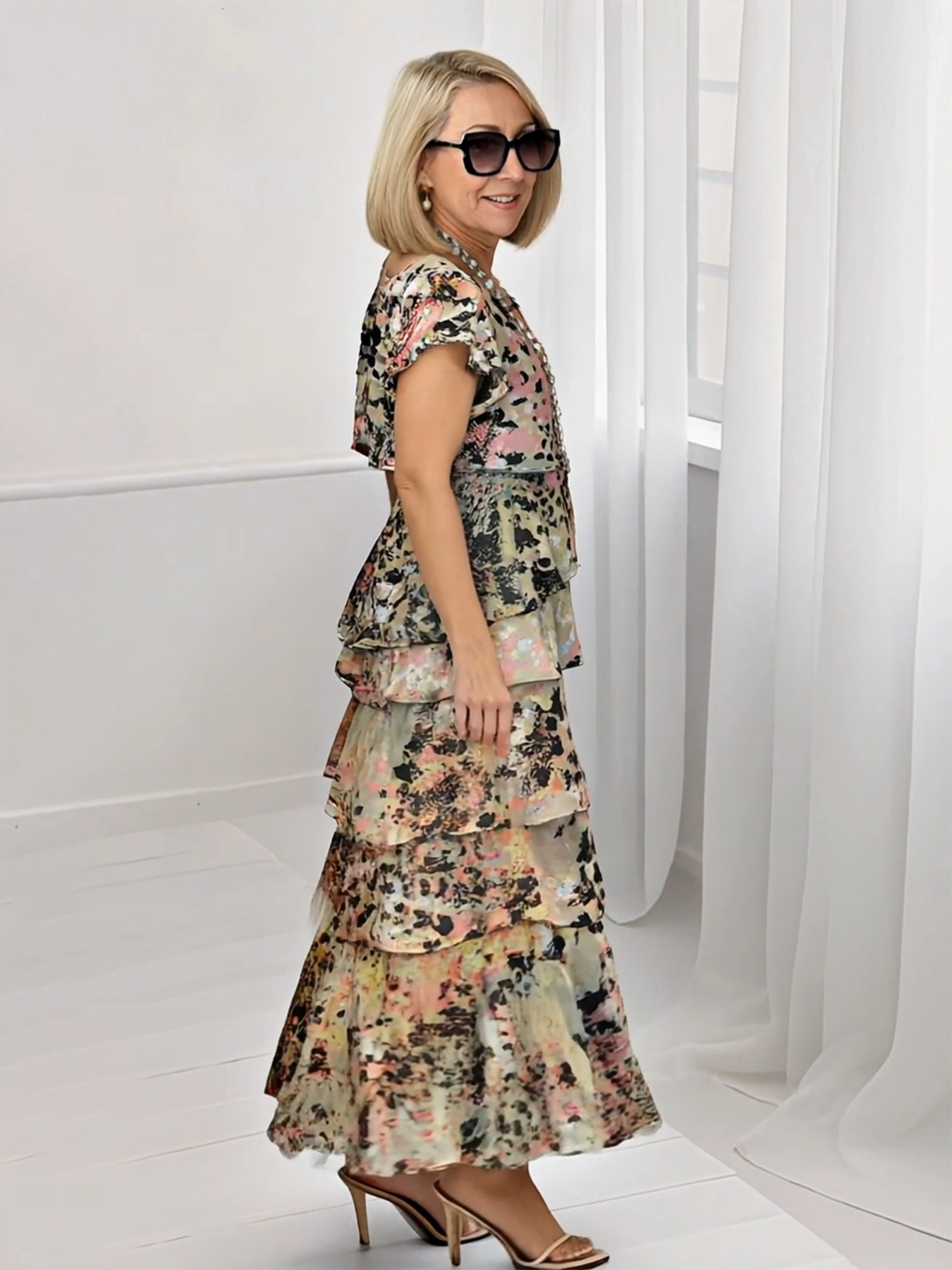 Floral Print Relaxed Maxi Dress