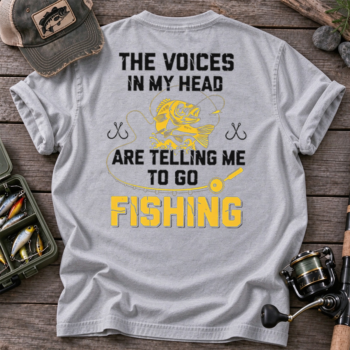 The Fishing Voice in My Head Classic T-shirt