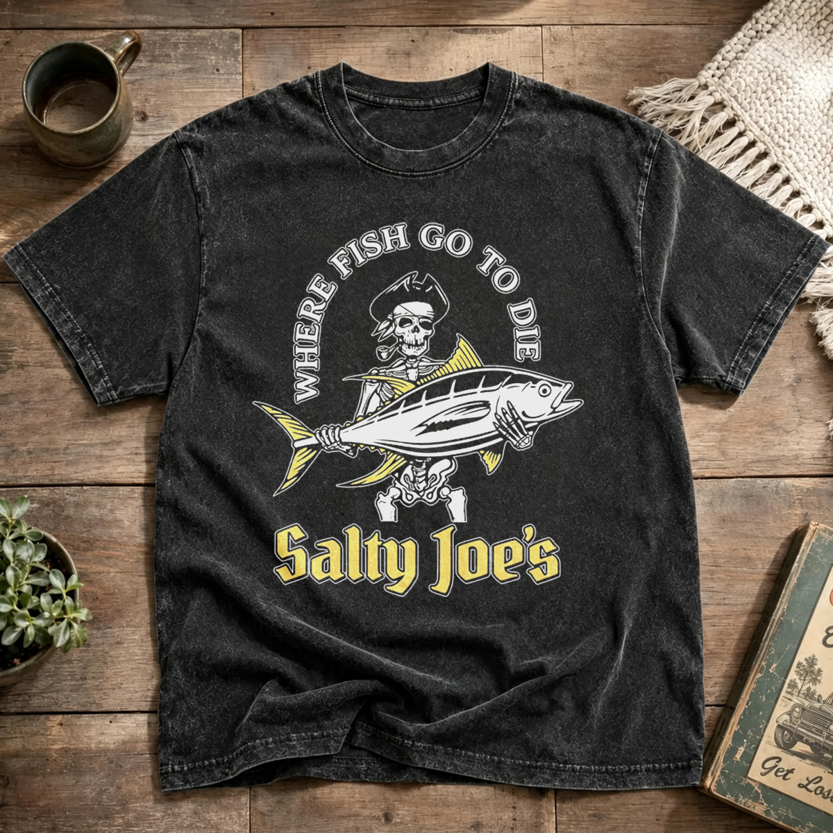 Where Fish Go To Die Washed T-Shirt