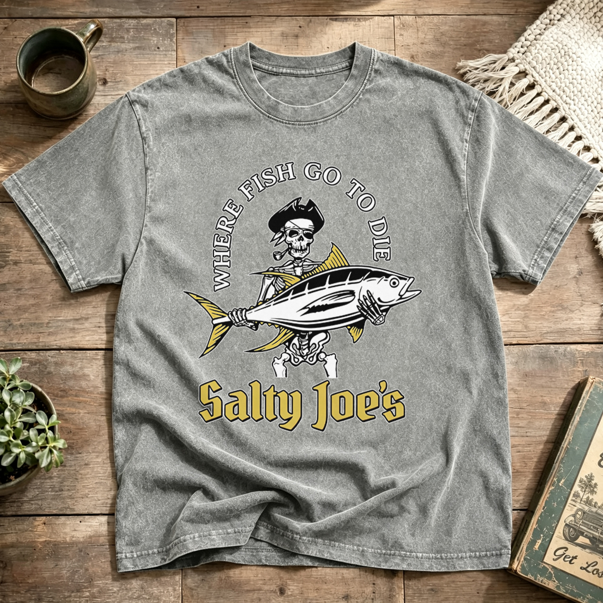 Where Fish Go To Die Washed T-Shirt