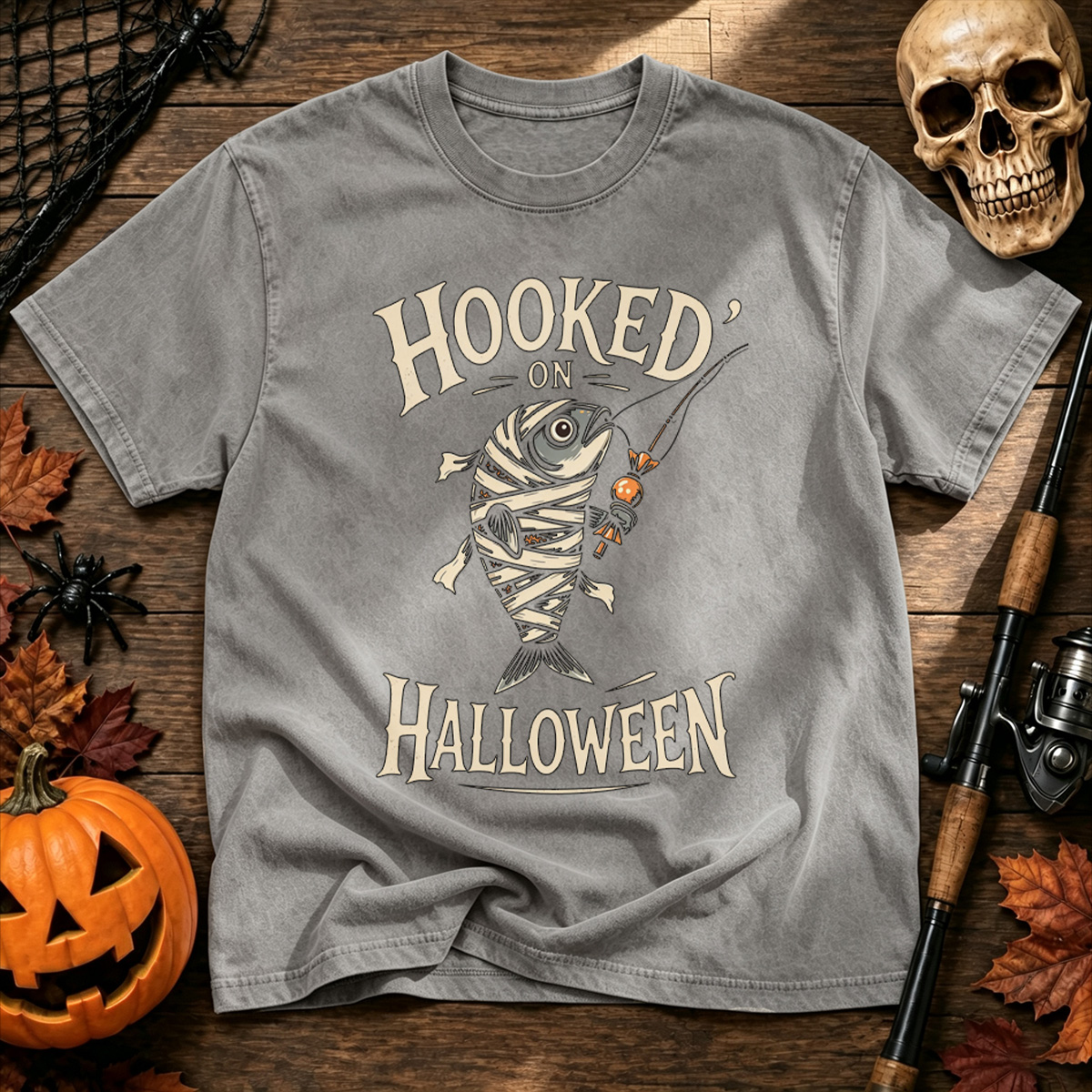 Hooked on Halloween Washed T-Shirt