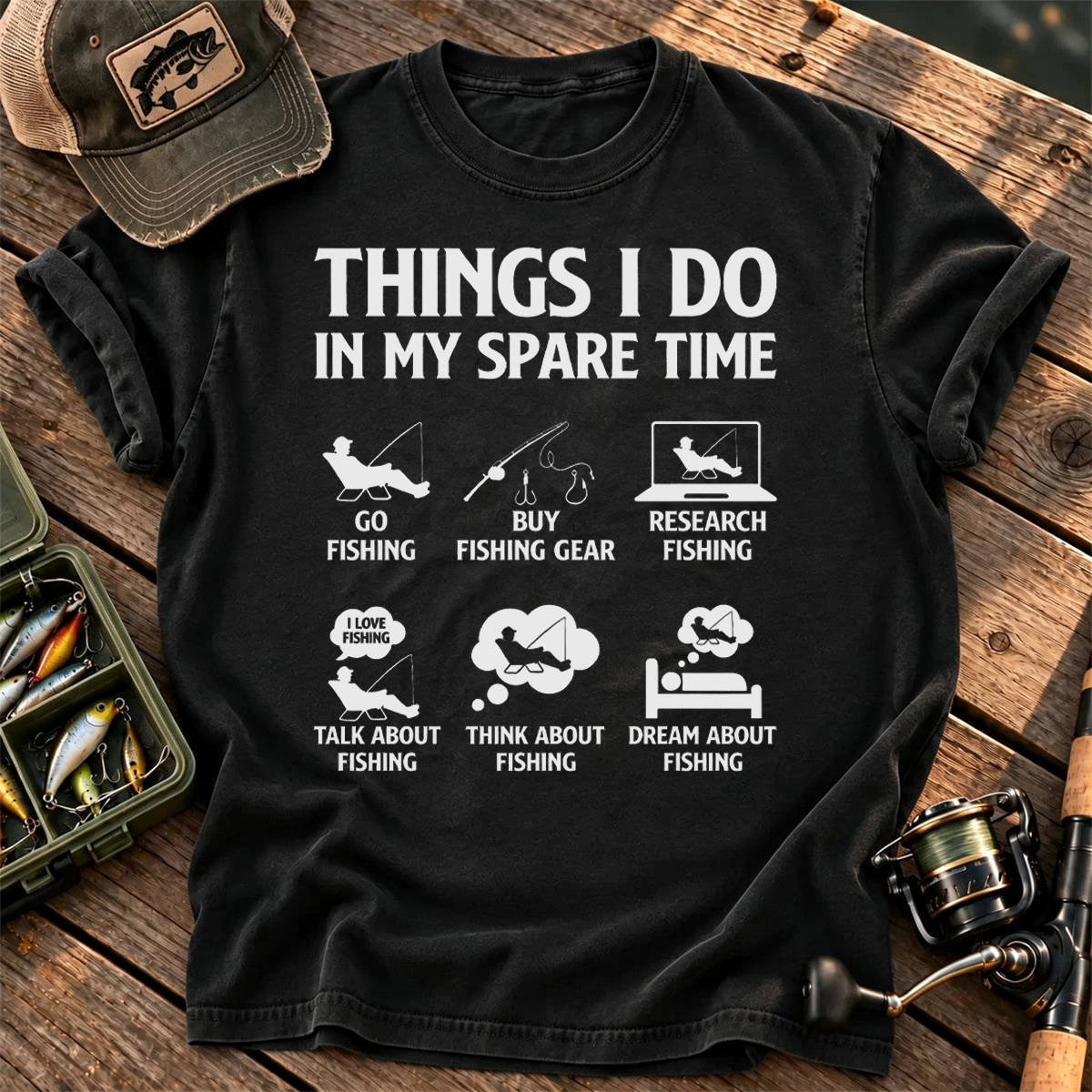 Things I Do In My Spare Time Fishing Classic T-Shirt