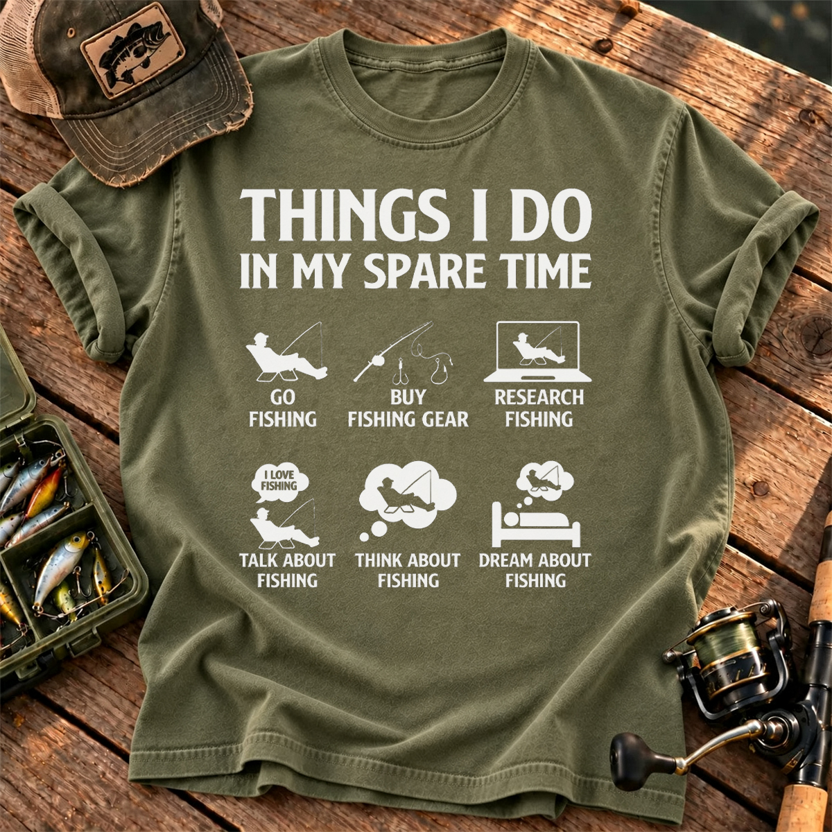 Things I Do In My Spare Time Fishing Classic T-Shirt