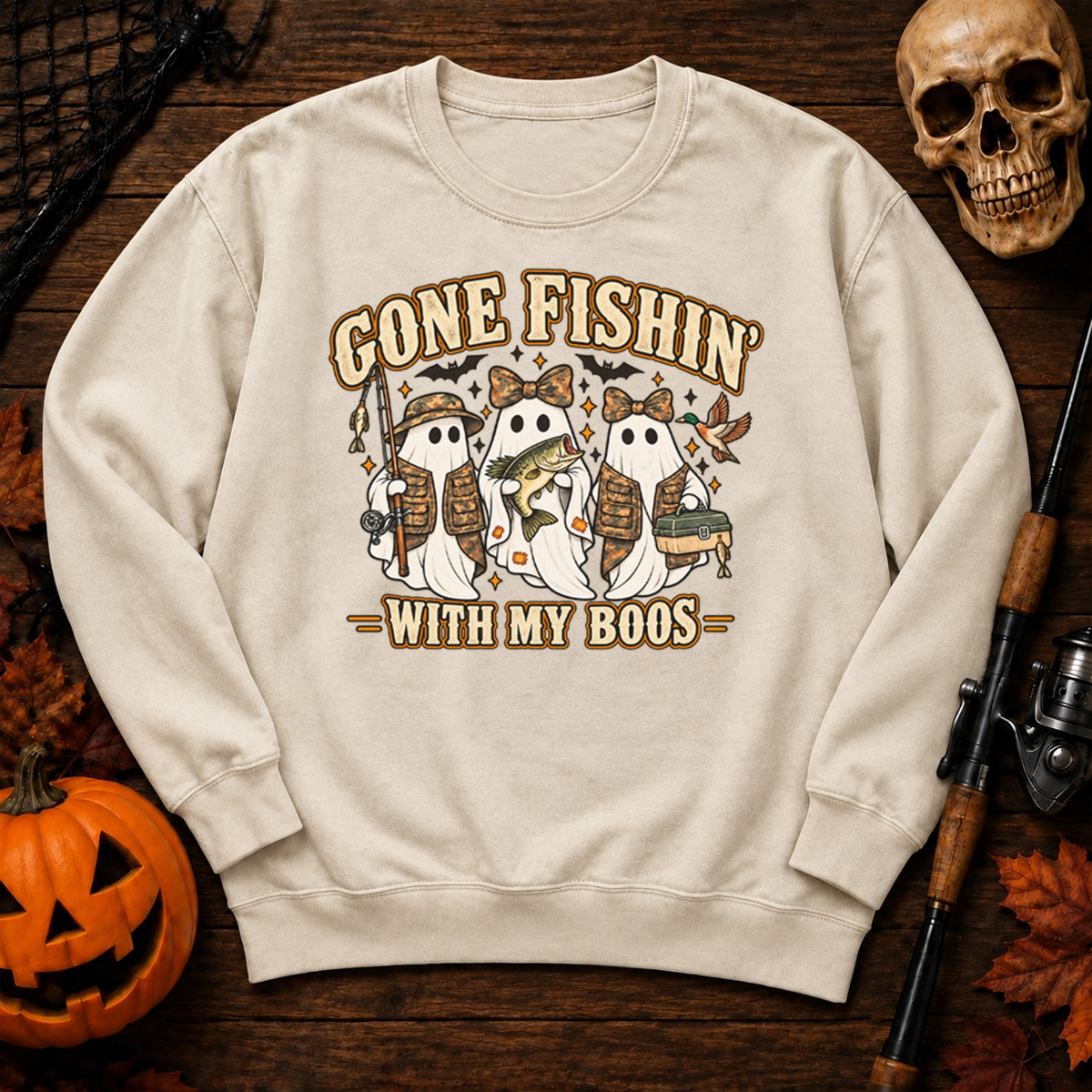 Gone Fishin' With My Boos Sweatshirt