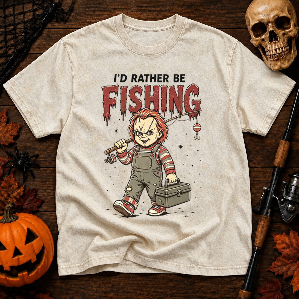 I'd Rather Be Fishing Washed T-Shirt