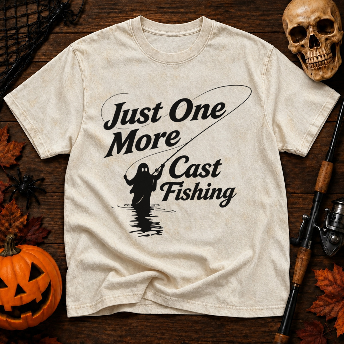 Just One More Cast Fishing Washed T-Shirt