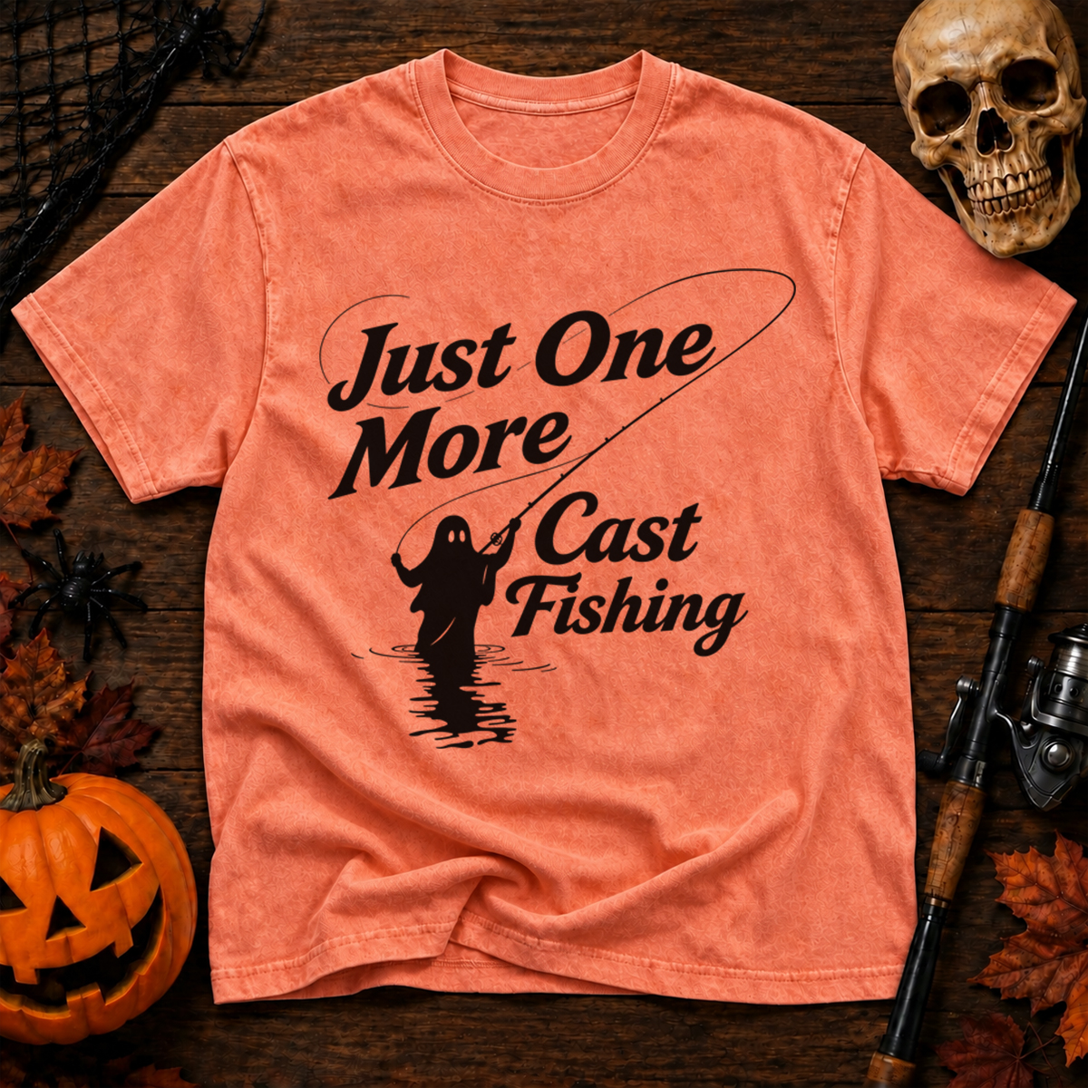Just One More Cast Fishing Washed T-Shirt
