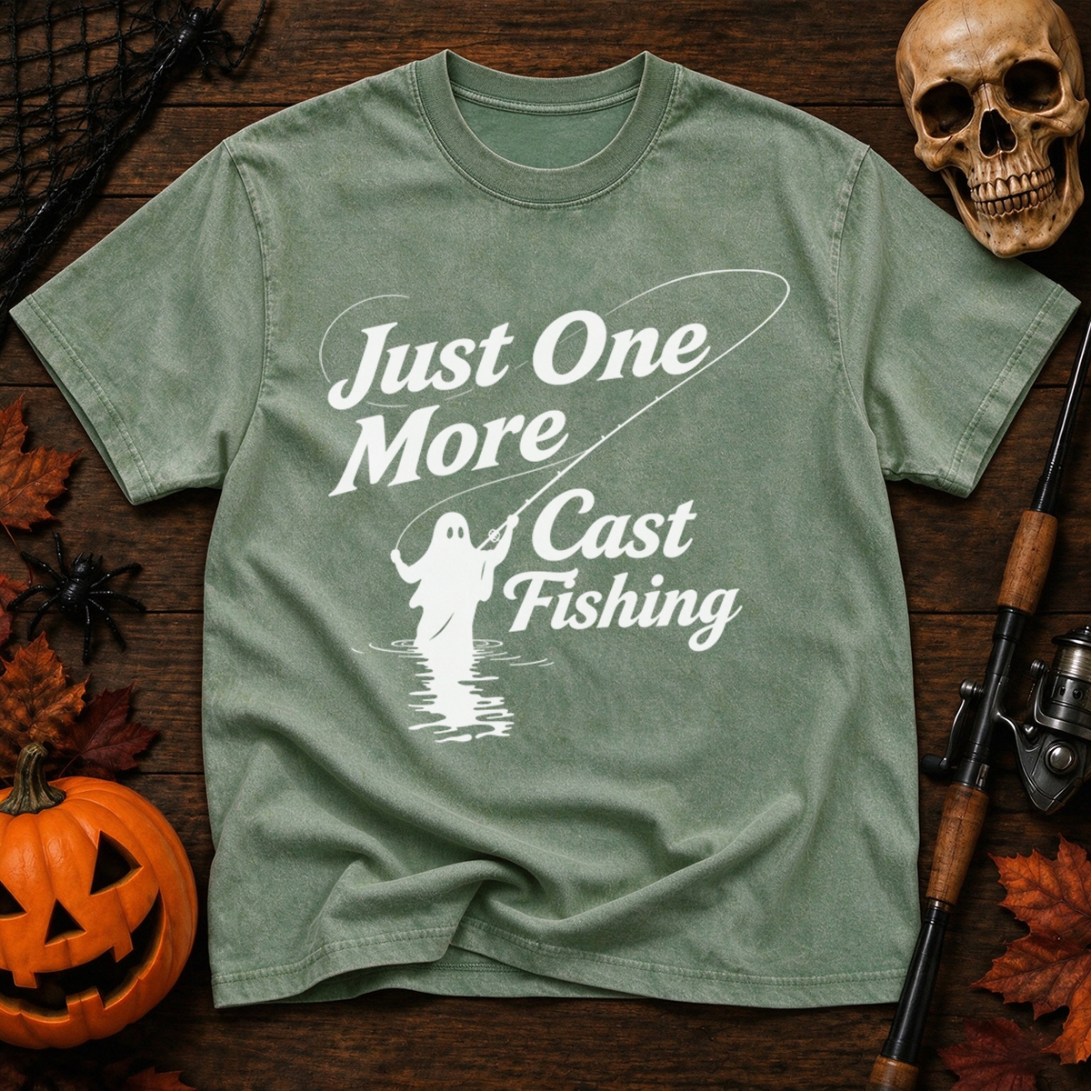 Just One More Cast Fishing Washed T-Shirt