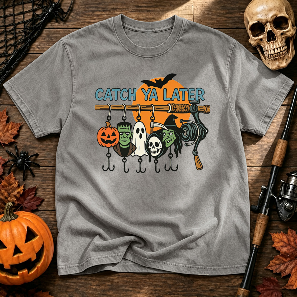 Retro Halloween Ghost Washed T-Shirt