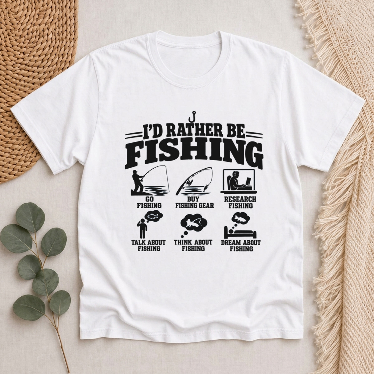 I'd Rather Be Fishing Classic T-Shirt