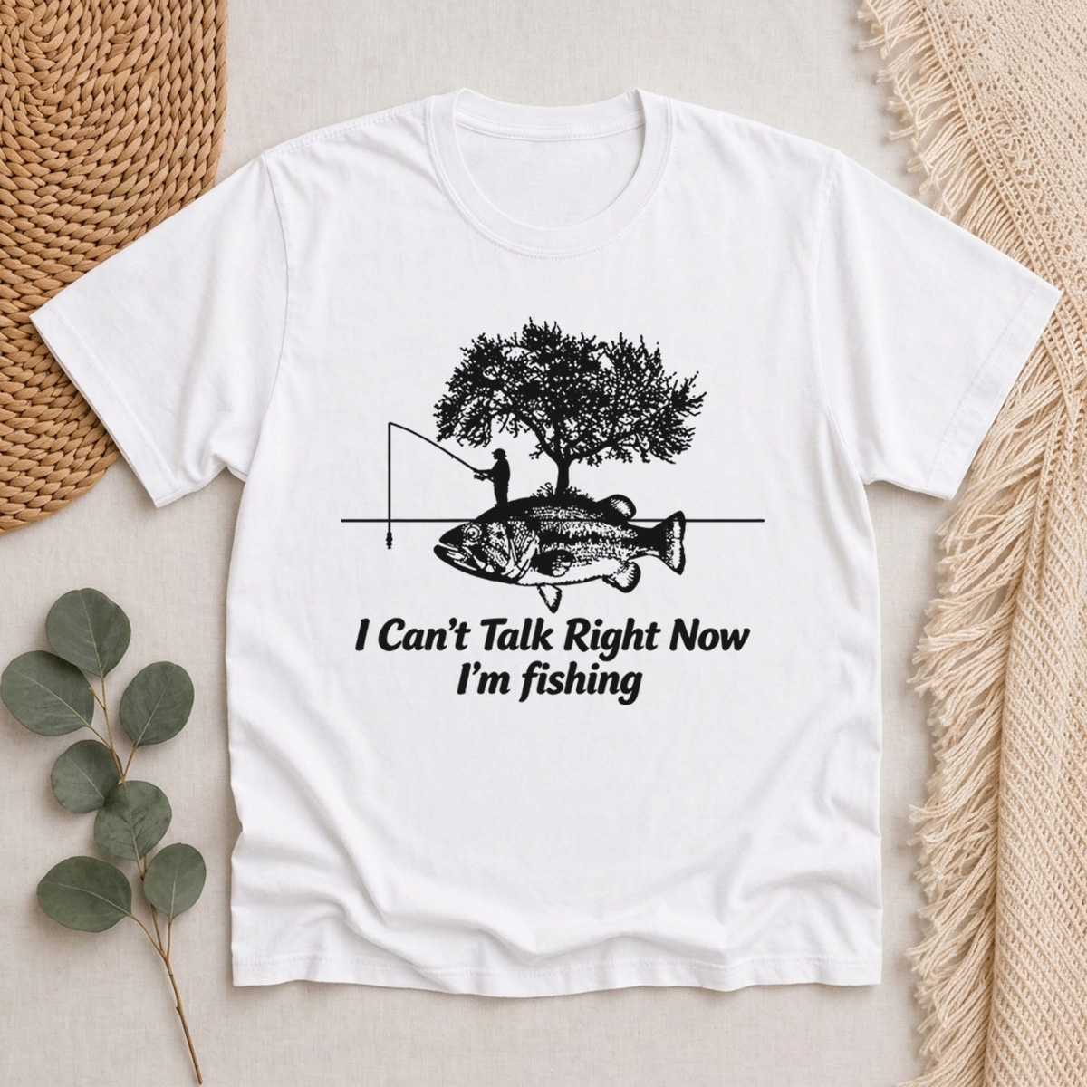 I Can't Talk Right Now I'm fishing Classic T-Shirt