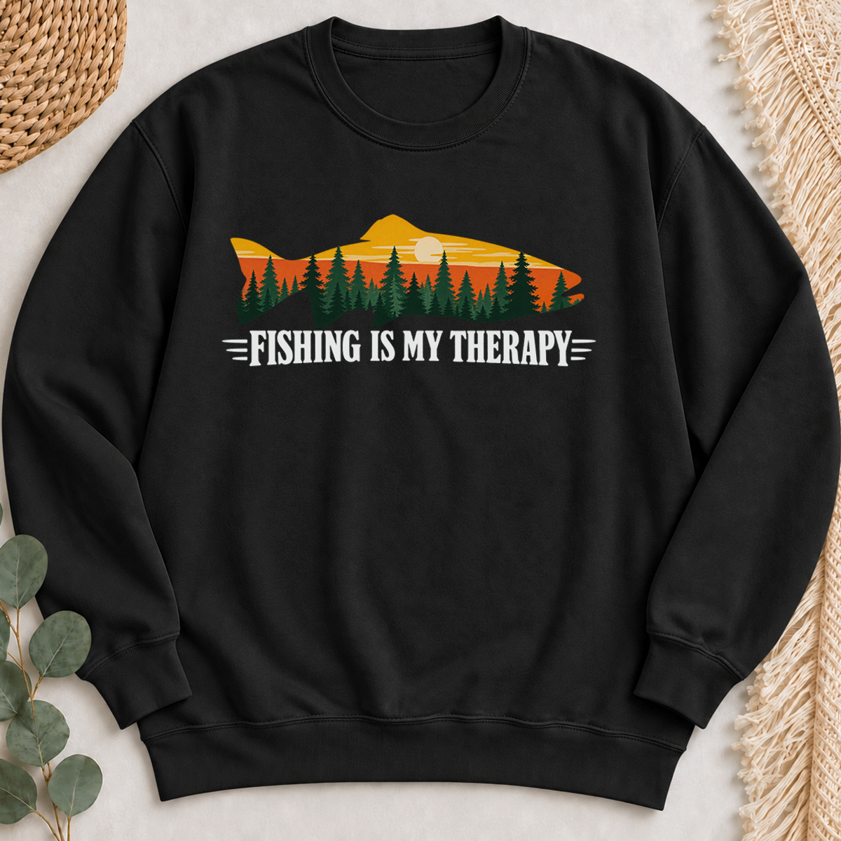 Fishing Is My Therapy Sweatshirt