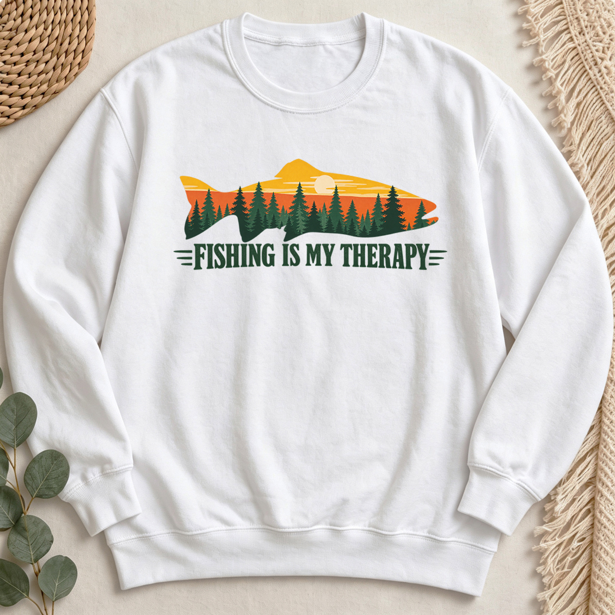 Fishing Is My Therapy Sweatshirt