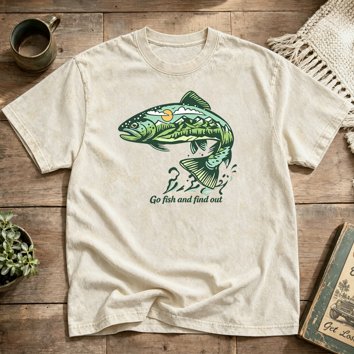 Go fish and find out Washed T-Shirt
