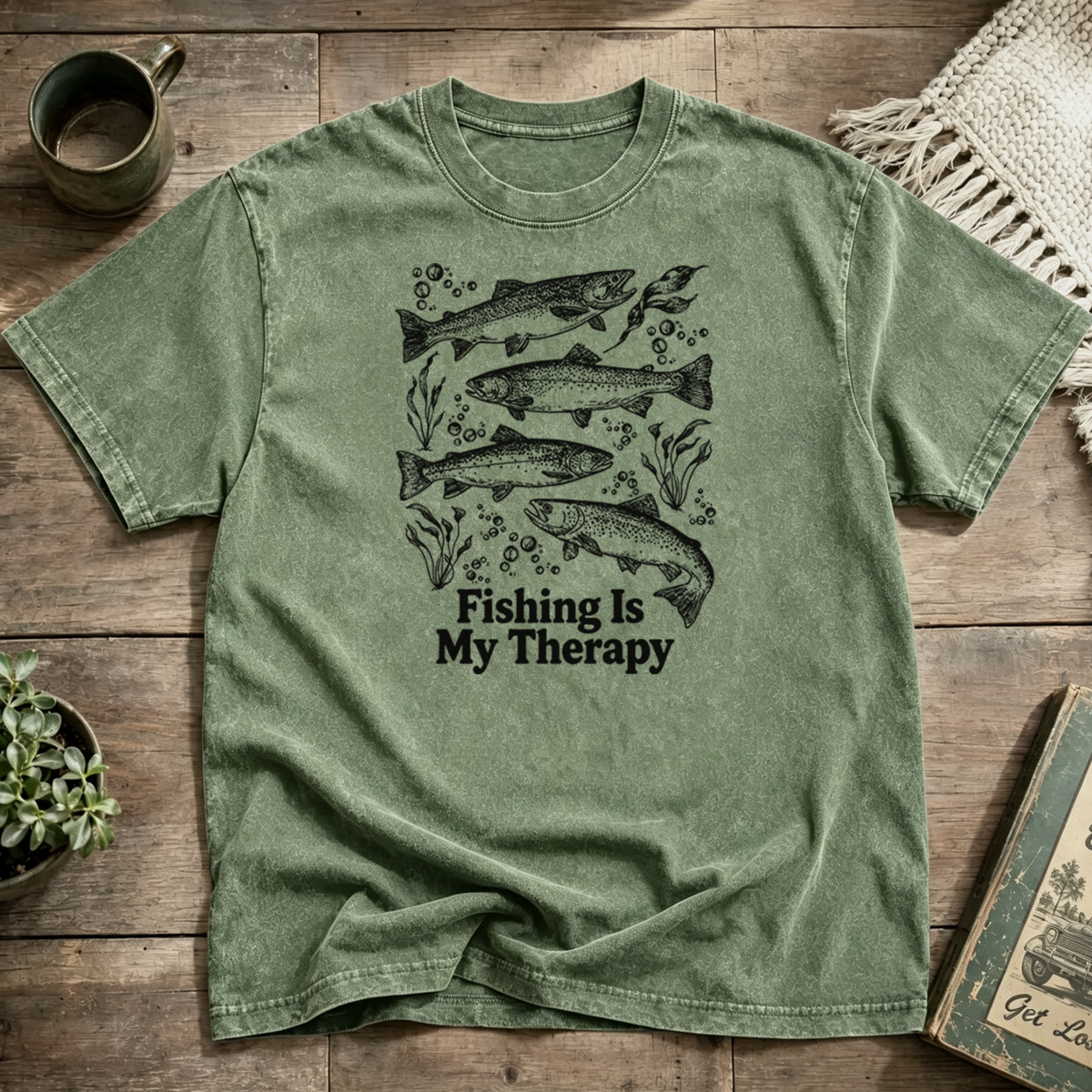 Talk Less Fish More Washed T-Shirt