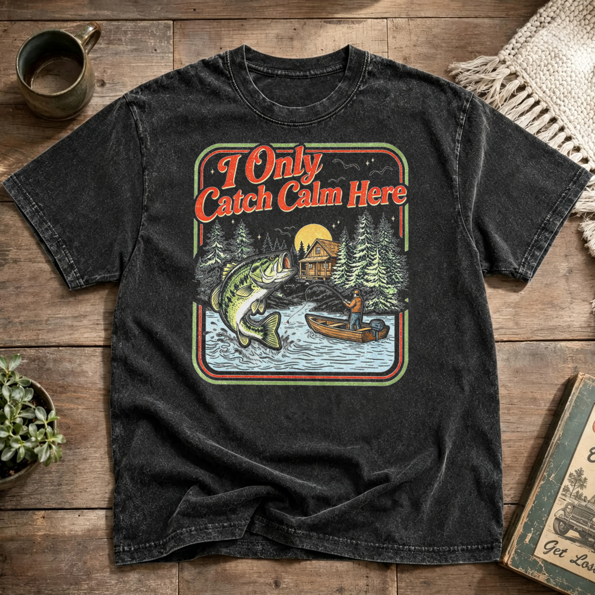 I Only Catch Calm Here Washed T-Shirt