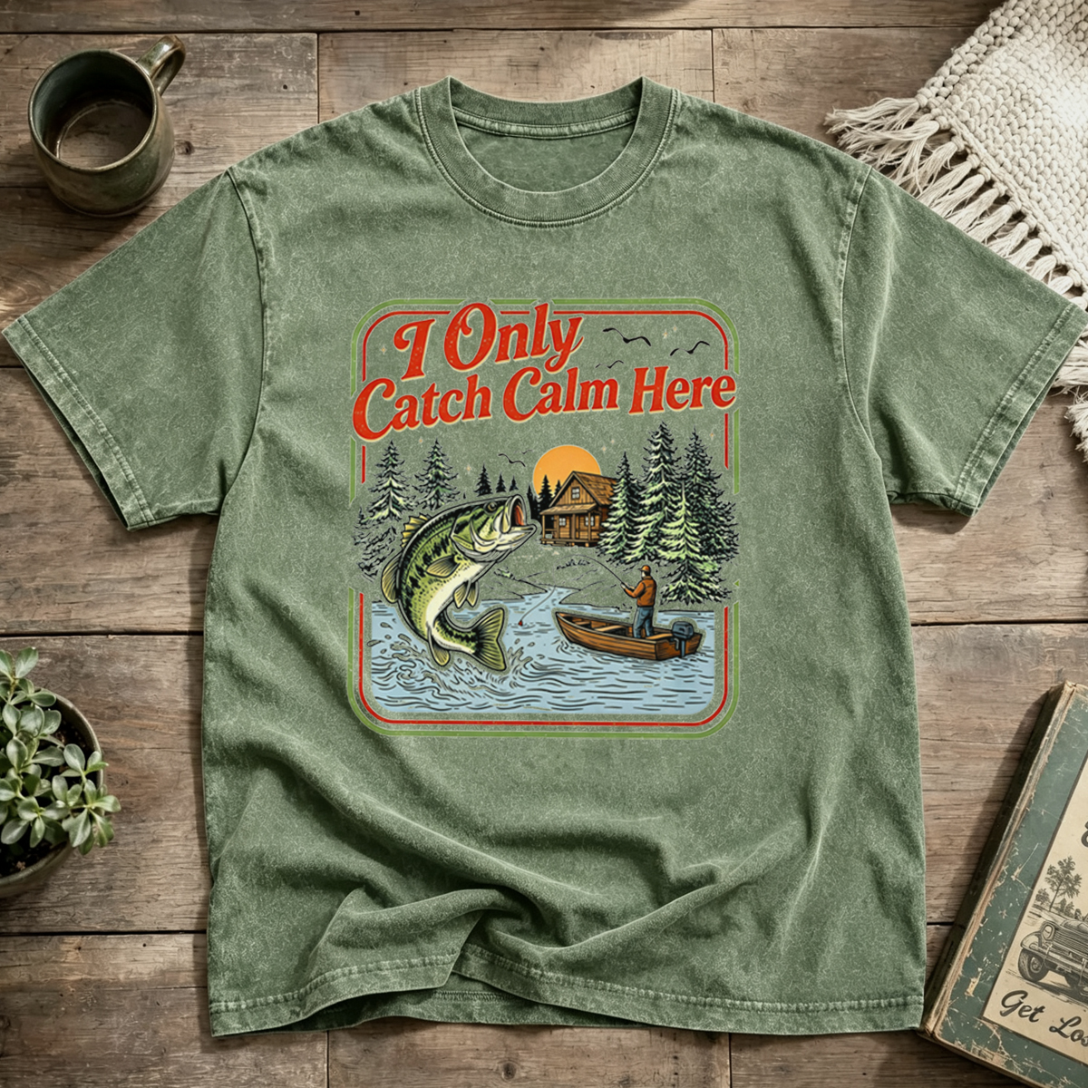 I Only Catch Calm Here Washed T-Shirt