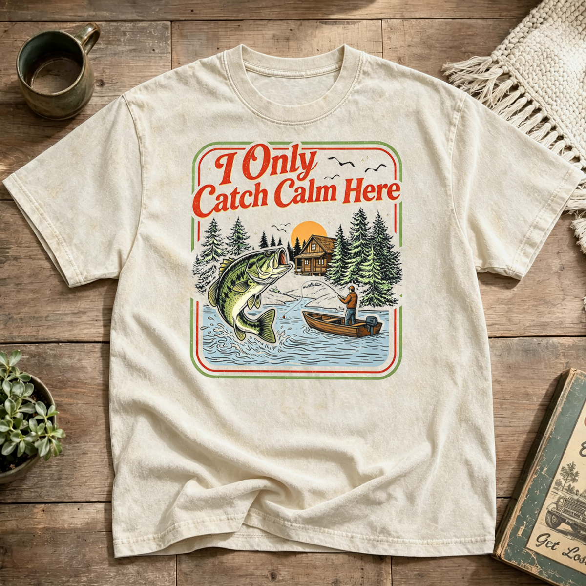I Only Catch Calm Here Washed T-Shirt