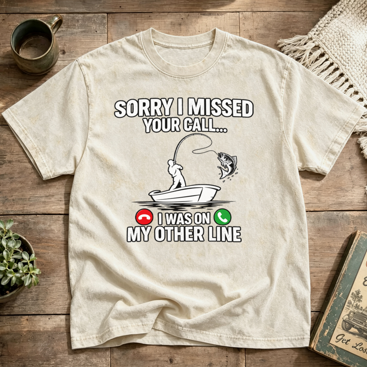 SORRY I MISSED YOUR CALL I WAS ON MY OTHER LINE Washed T-Shirt