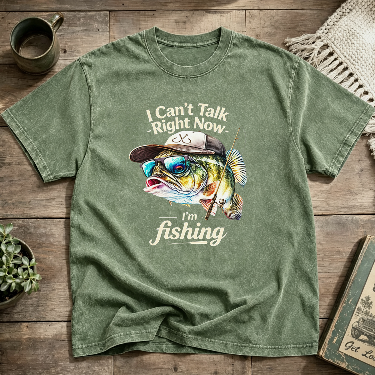 Retro Bass Fisherman Washed T-Shirt