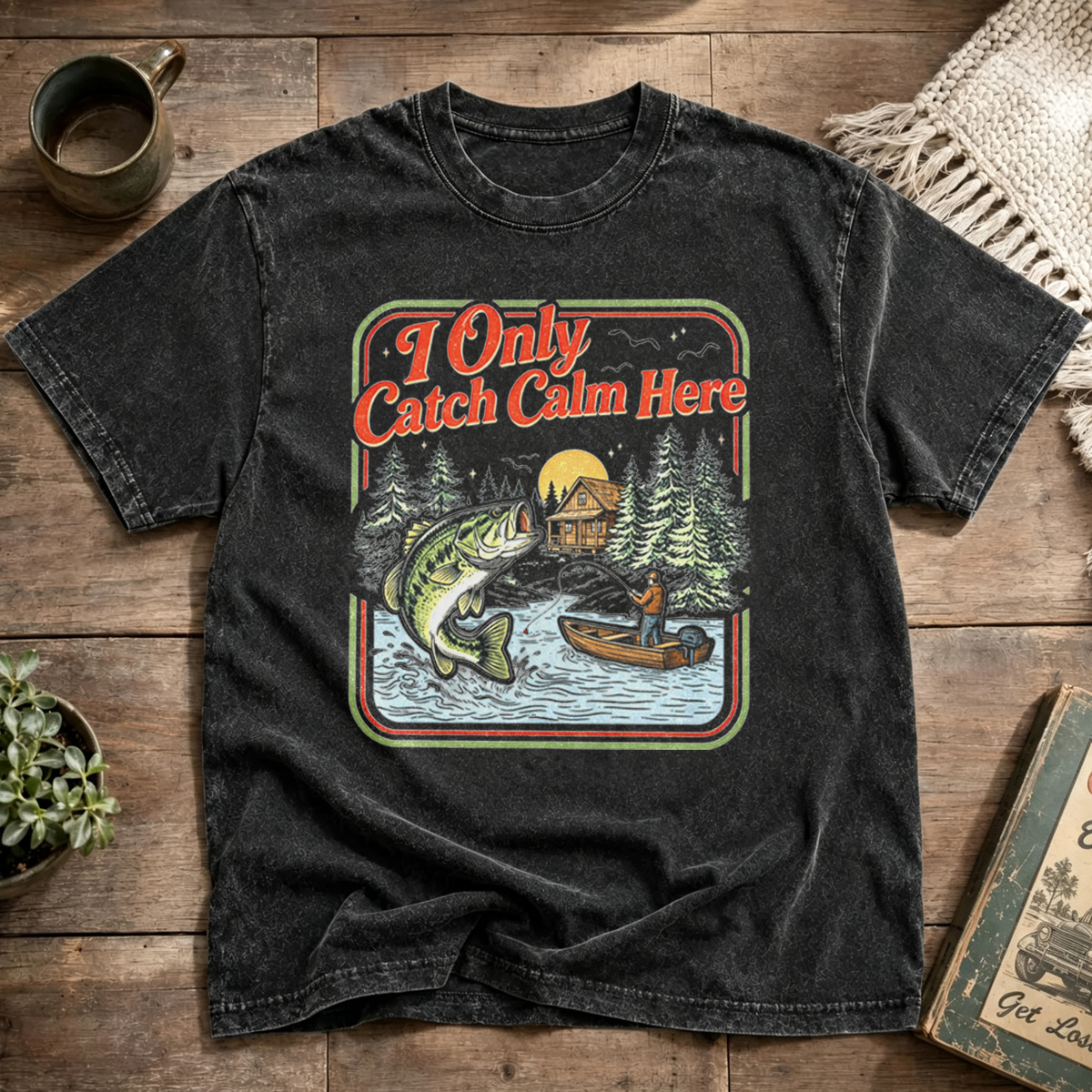 I Only Catch Calm Here Washed T-Shirt