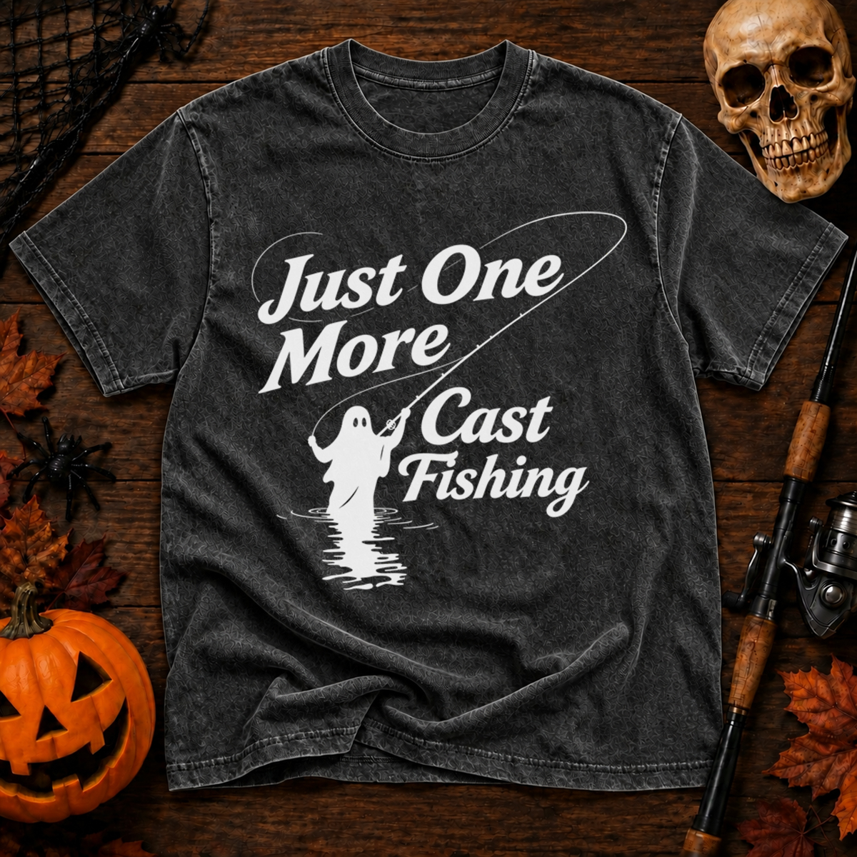 Just One More Cast Fishing Washed T-Shirt