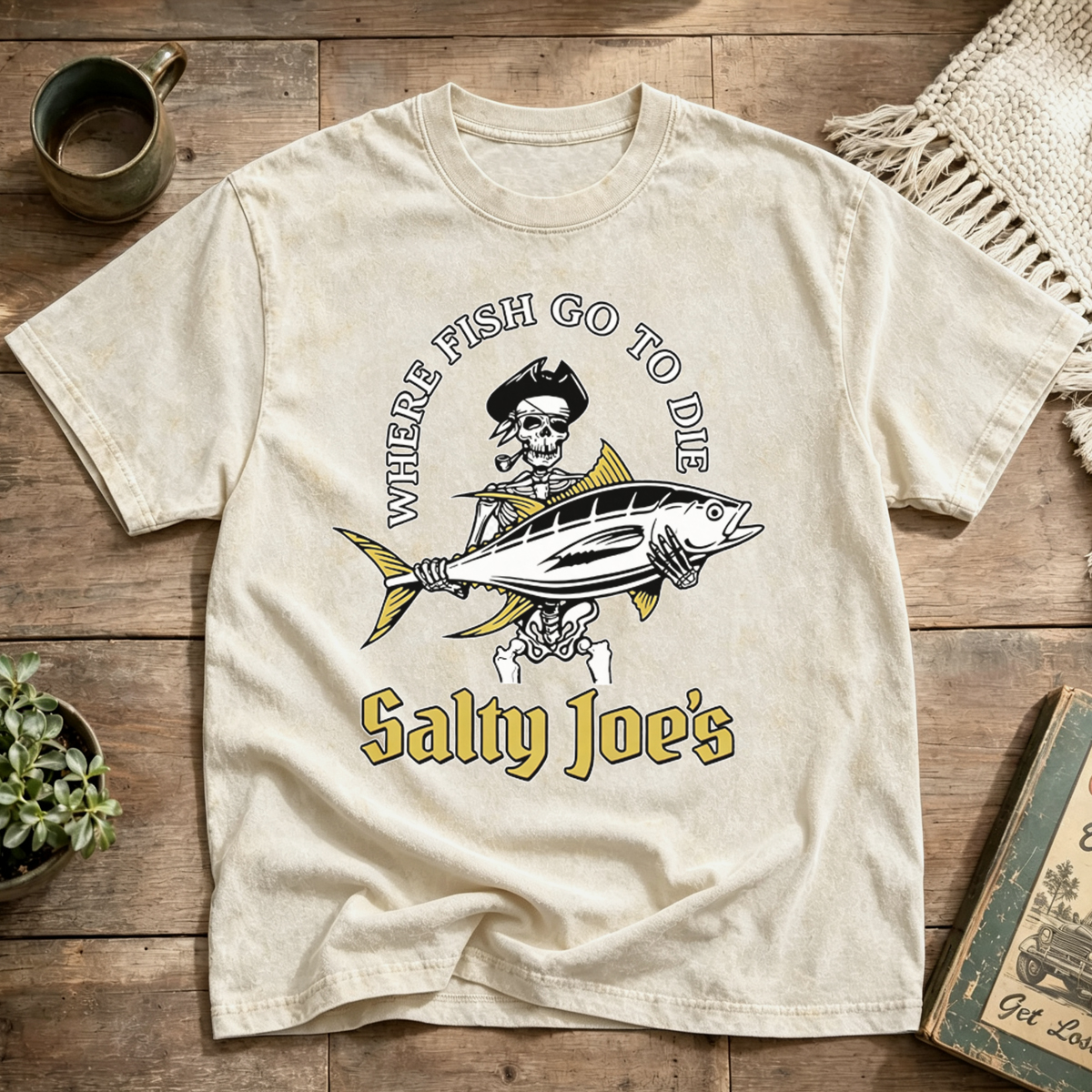Where Fish Go To Die Washed T-Shirt