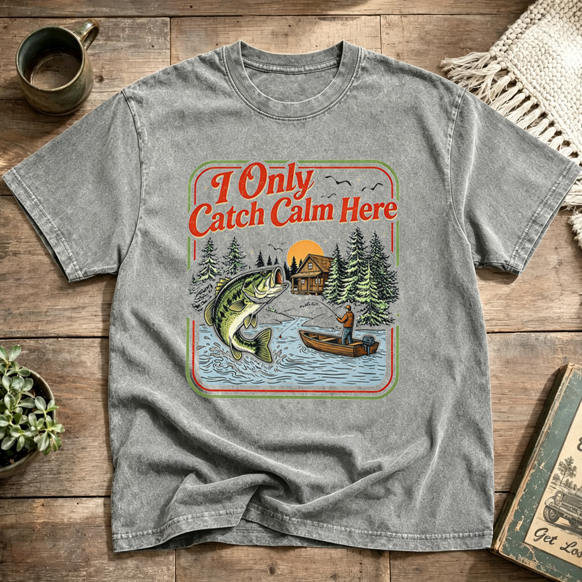 I Only Catch Calm Here Washed T-Shirt