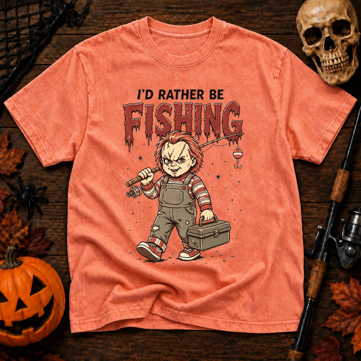 I'd Rather Be Fishing Washed T-Shirt
