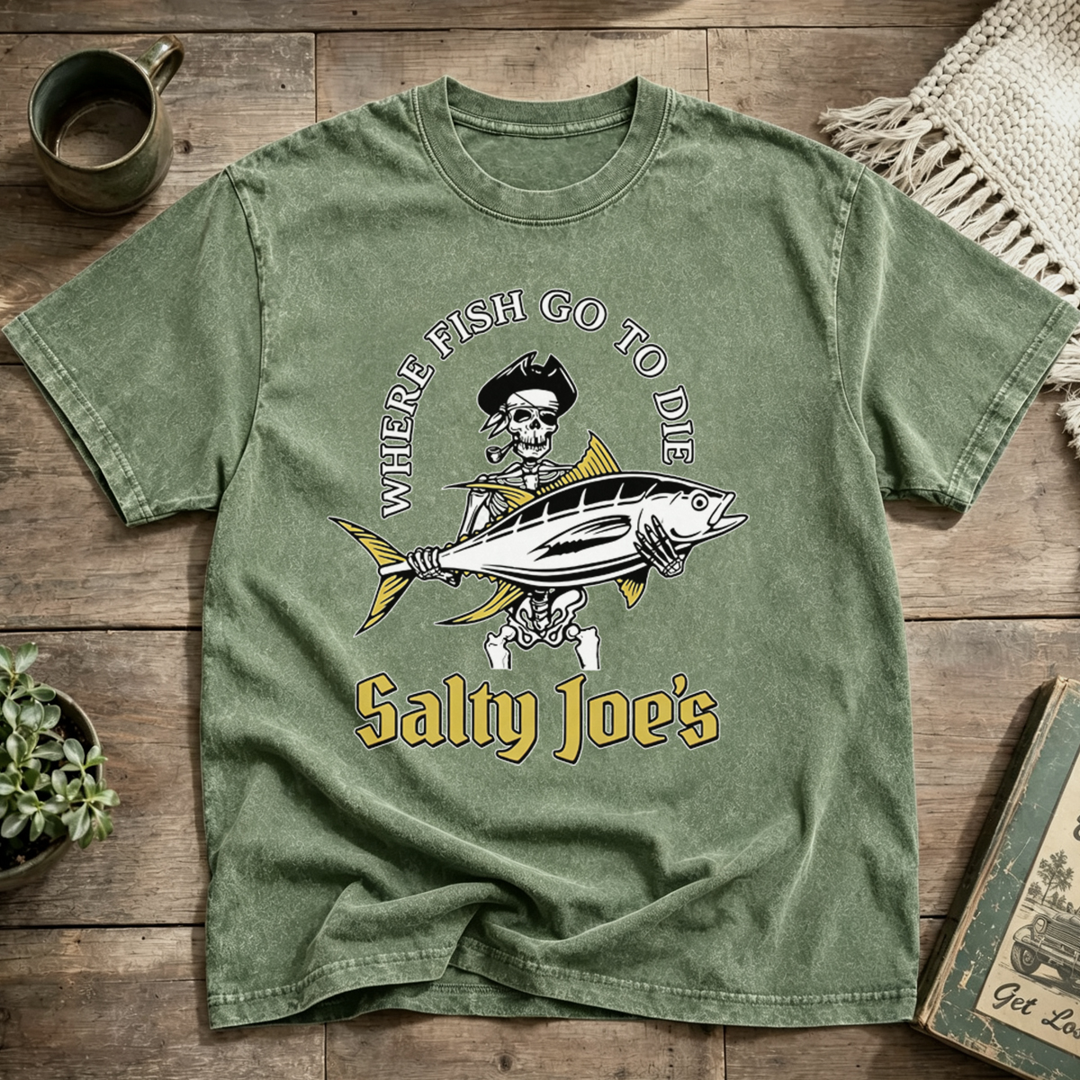 Where Fish Go To Die Washed T-Shirt